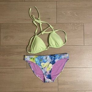 Aerie-Neon Floral Swinsuit-Large